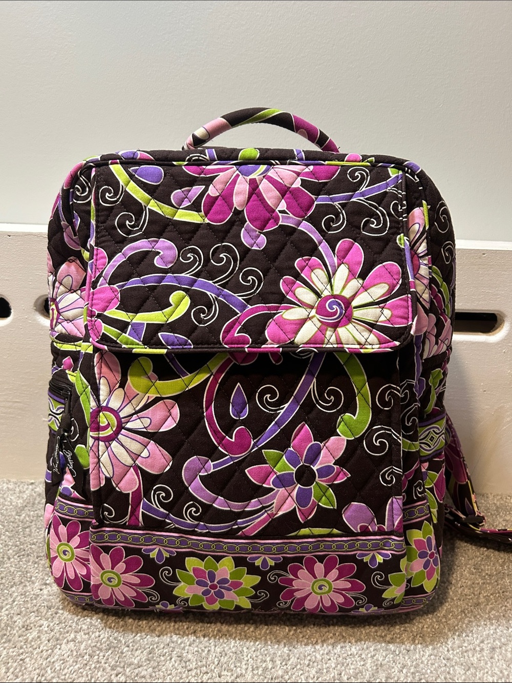 Vera Bradley Quilted Backpack in retired “Purple Punch”